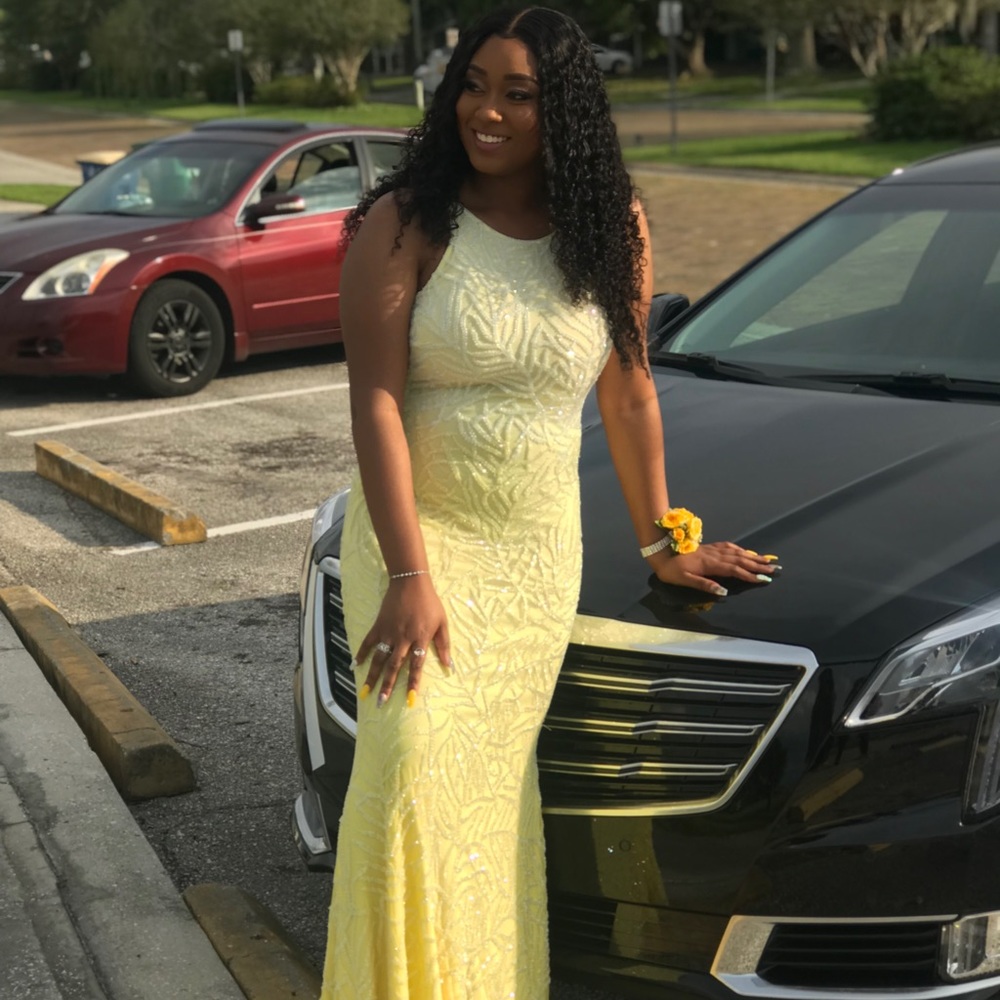 Yellow prom dress